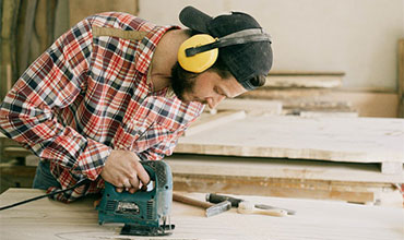 Small business operator working in a workshop